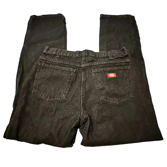 Dickies mens 34x32 Black 5 Pocket Jeans 100% Cotton Regular Fit Workwear 2 PAIRS - Picture 1 of 6